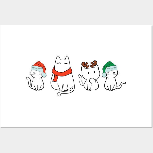 Funny Cat Christmas - Cat Lover Gift For Christmas Wall Art by TeeTypo